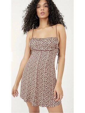 Free People Size Large Kai Mini Dress Coffee Combo NEW